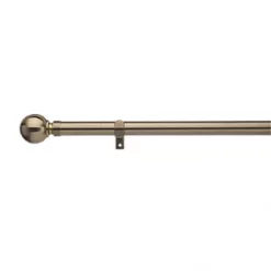 Universal Metal Eyelet Curtain Pole Antique Brass 28mm x 3m