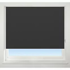 Universal Polyester Roller Non-Blackout Blind Jet Black 1800 x 1700mm Drop