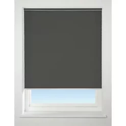 Polyester Cordless Pleated Non-Blackout Blind Dark Grey 1700 x 1600mm Drop