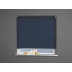 Polyester Roller Blackout Blind Navy 900 x 1700mm Drop